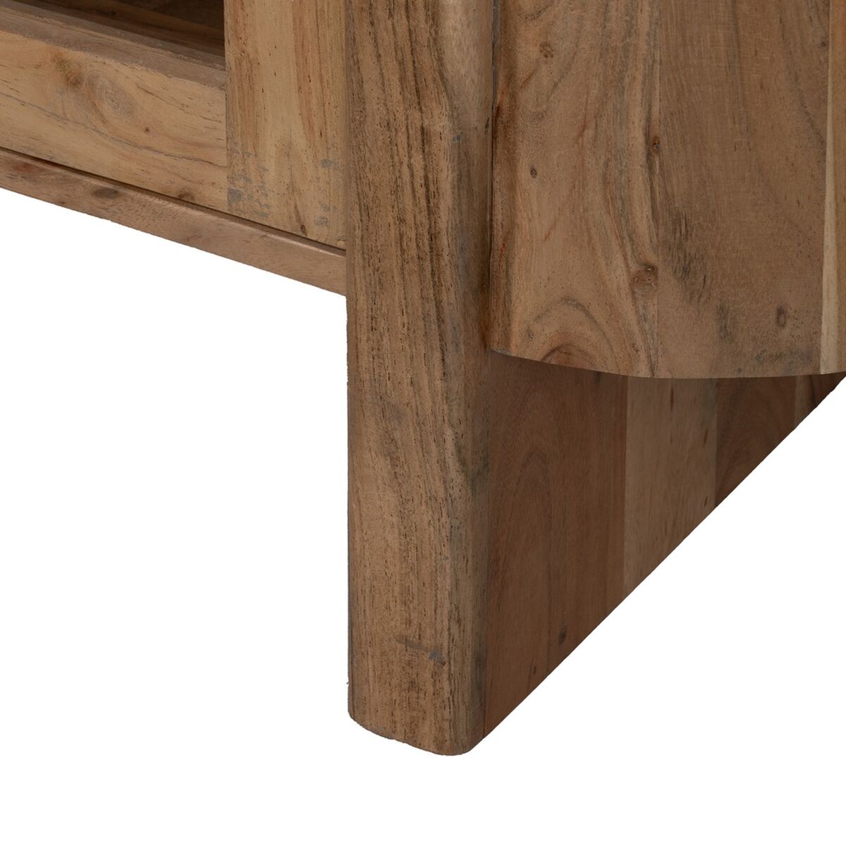 Aparador de madera de mango y cristal, 180 cm, sin montaje — imagen 10