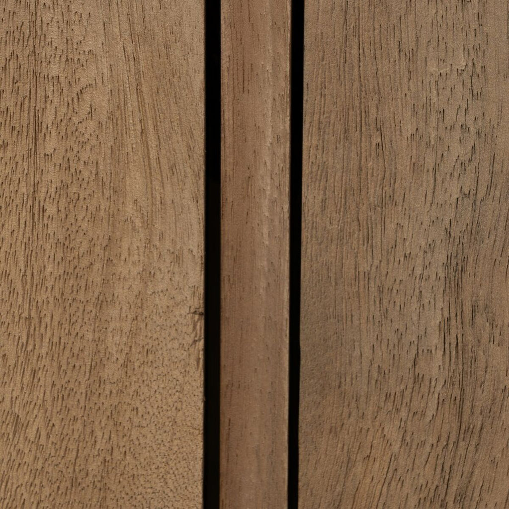 Aparador de cristal y madera de mango, negro y natural — imagen 9