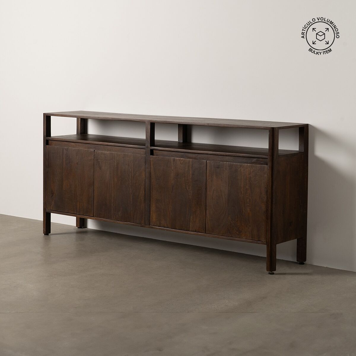 Aparador de madera de mango, 190 cm, no requiere montaje — imagen 2