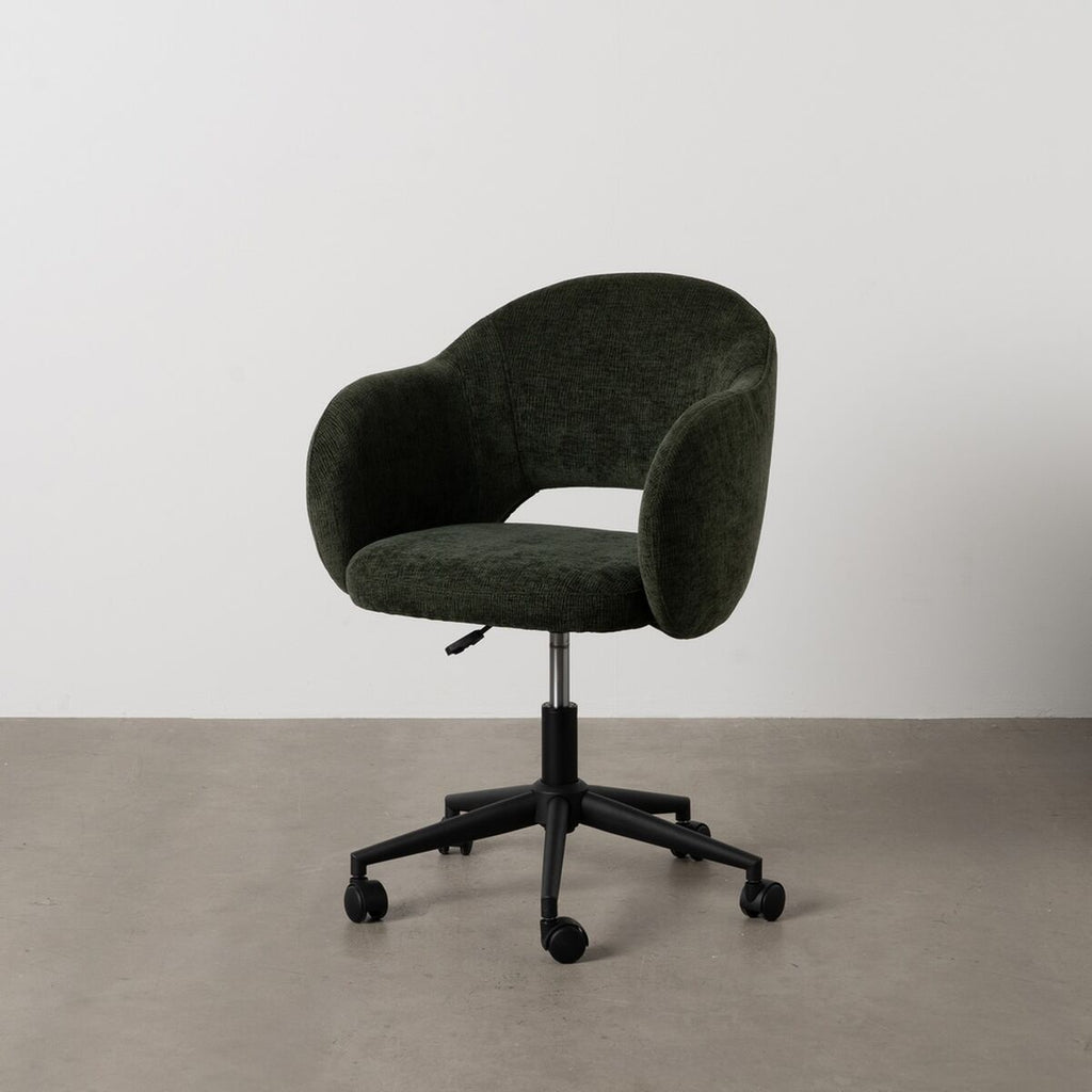 Silla de oficina negra y verde, 56 x 56 x 85 cm — imagen 2