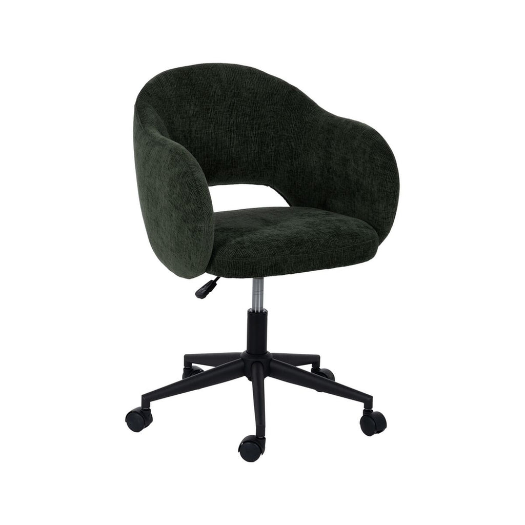 Silla de oficina negra y verde, 56 x 56 x 85 cm