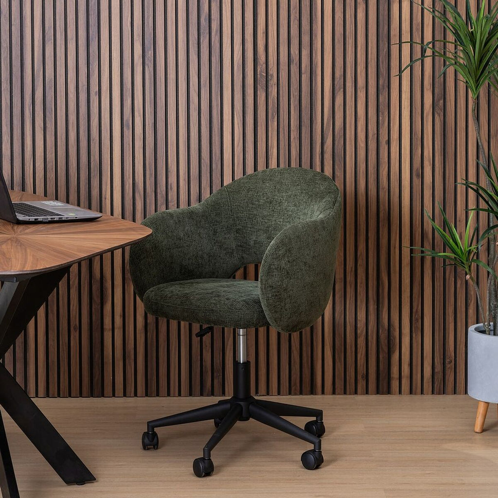 Silla de oficina negra y verde, 56 x 56 x 85 cm — imagen 11