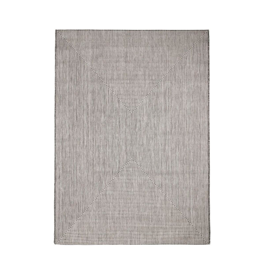 Alfombra de exterior gris, 250 cm de ancho