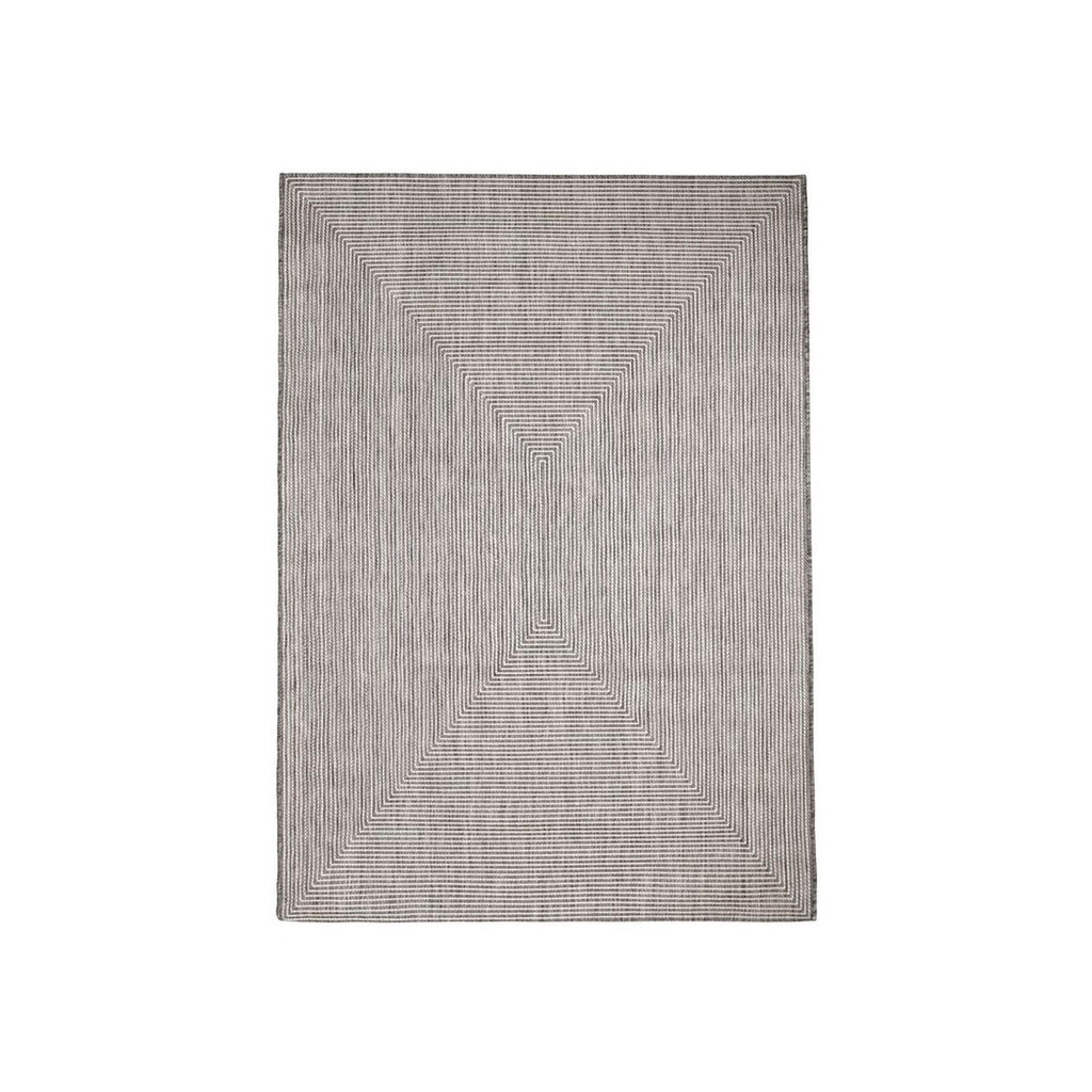 Alfombra de exterior Quadro en olefina, gris, 200 x 300 cm