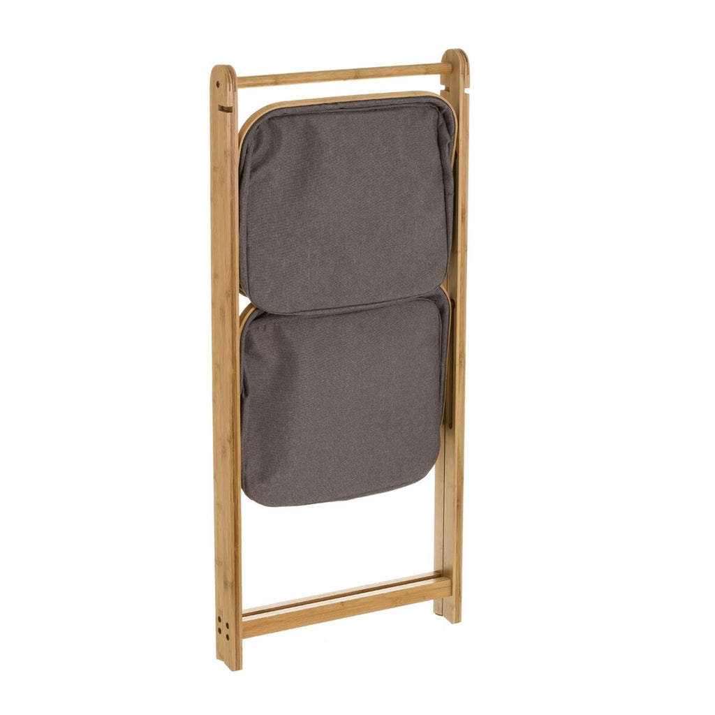 Estantería de baño gris y natural de bambú, 45 x 36 x 98 cm — imagen 6