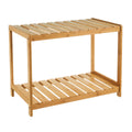 Estantería de baño natural de bambú, 61 x 35 x 48 cm