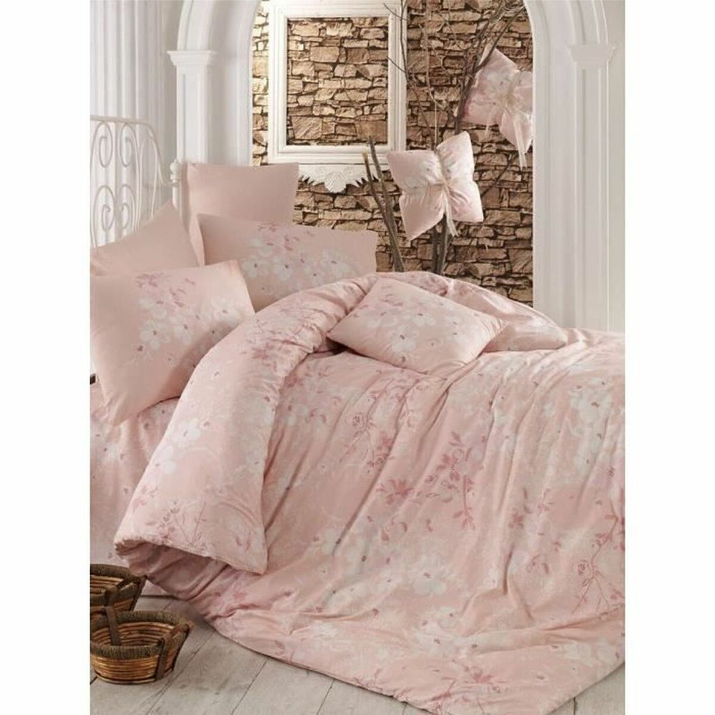 Juego de funda nórdica de algodón rosa, cama de 200 — imagen 2