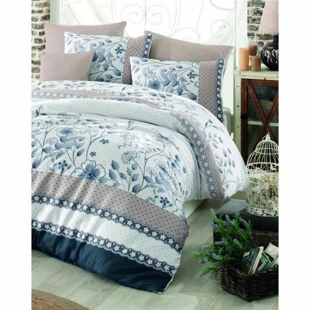 Juego de funda nórdica de algodón azul, cama de 200, 3 piezas — imagen 5