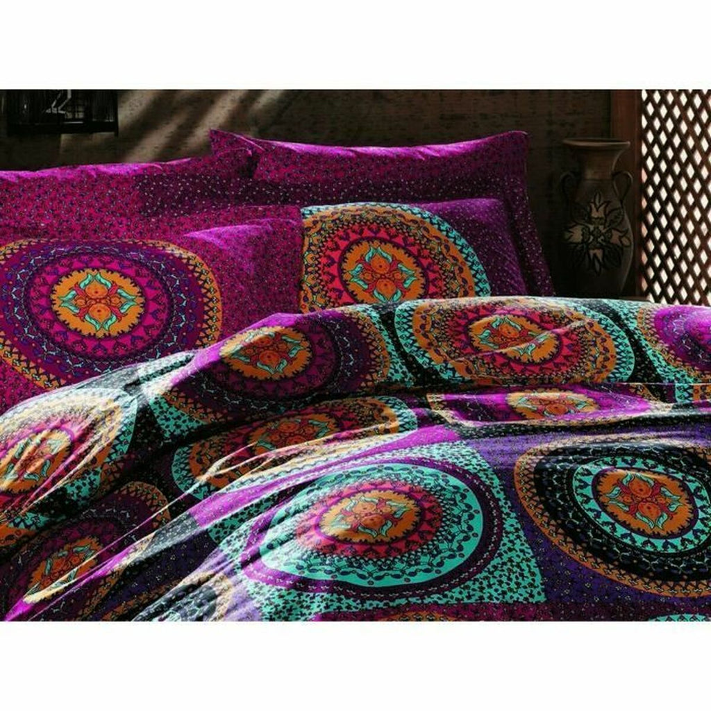 Juego de funda nórdica multicolor de algodón, 220 x 240 cm — imagen 4