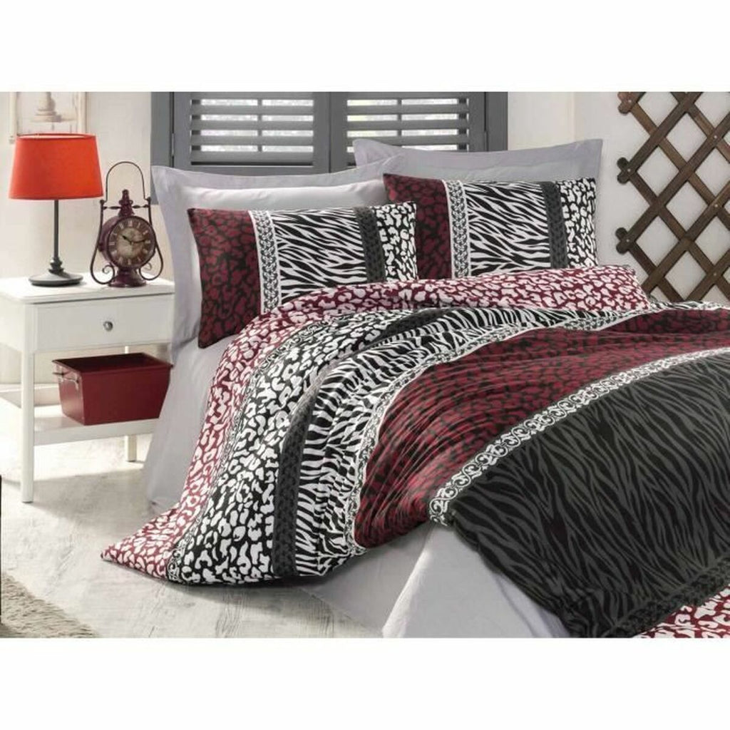 Juego de funda nórdica de algodón rojo, cama de 200, 3 piezas — imagen 4