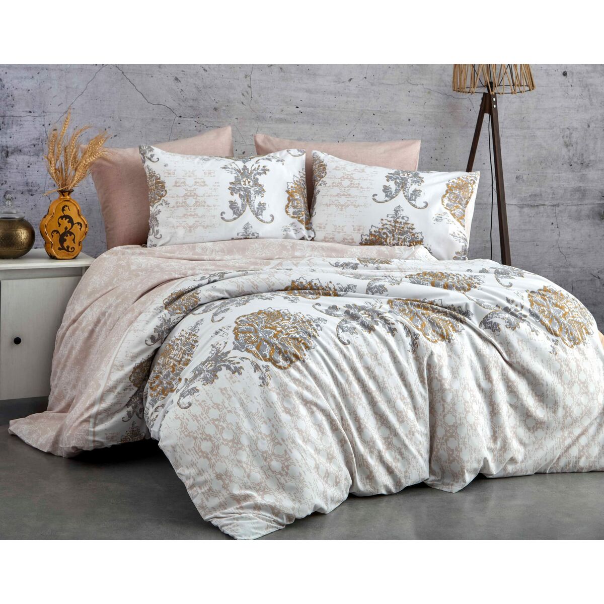 Juego de funda nórdica de algodón marrón, cama de 200 — imagen 7