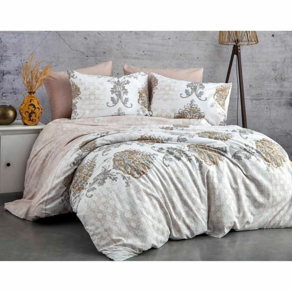 Juego de funda nórdica de algodón marrón, cama de 200 — imagen 2