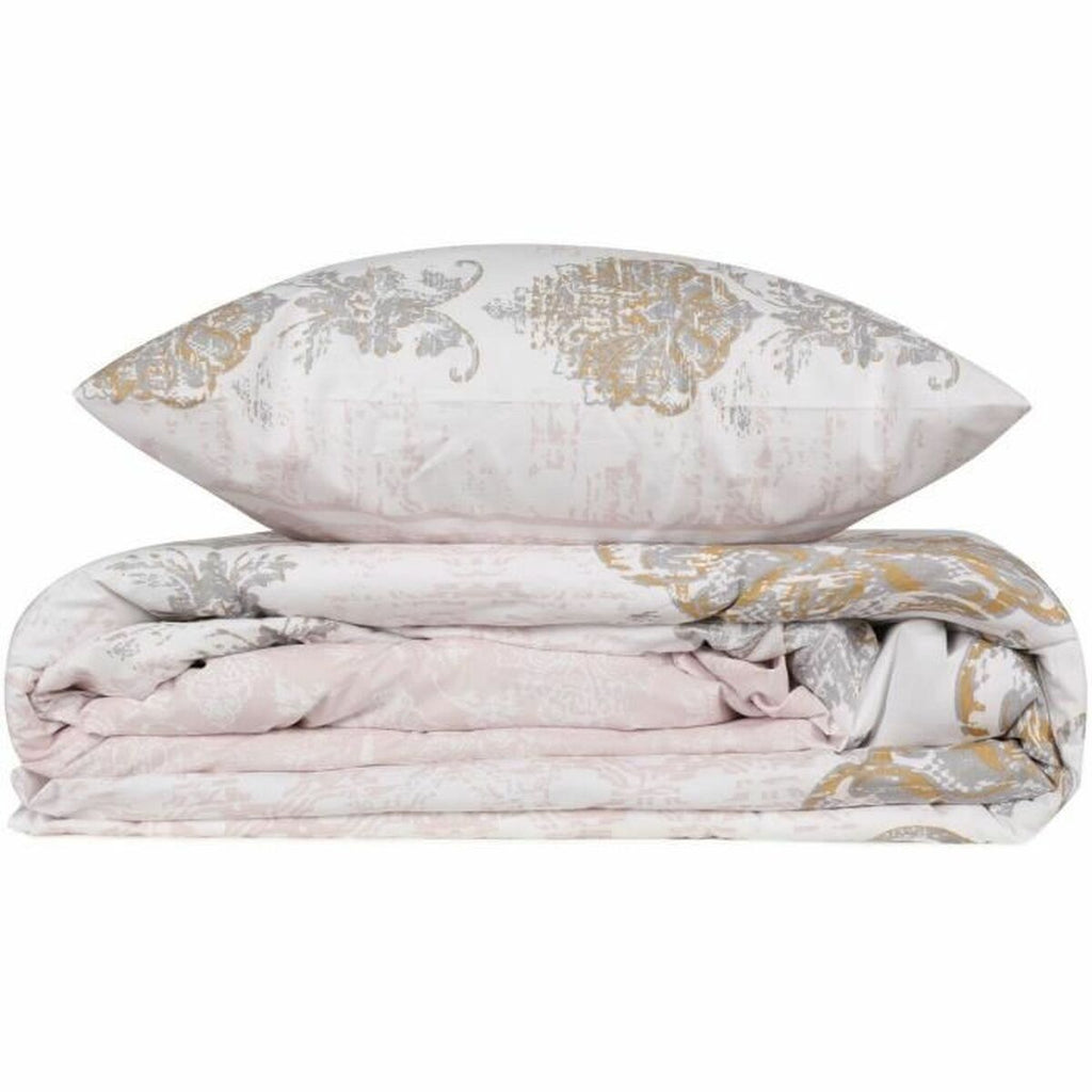 Juego de funda nórdica de algodón marrón, cama de 200