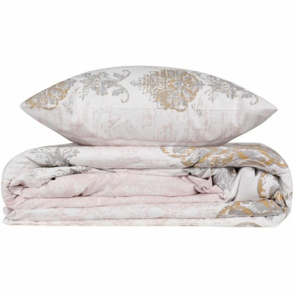 Juego de funda nórdica de algodón marrón, cama de 200
