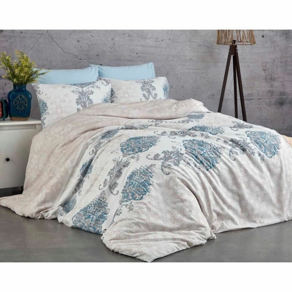 Juego de funda nórdica azul de algodón, cama de 200 cm — imagen 2