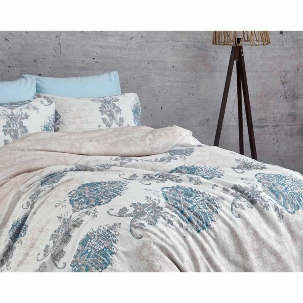 Juego de funda nórdica azul de algodón, cama de 200 cm — imagen 4