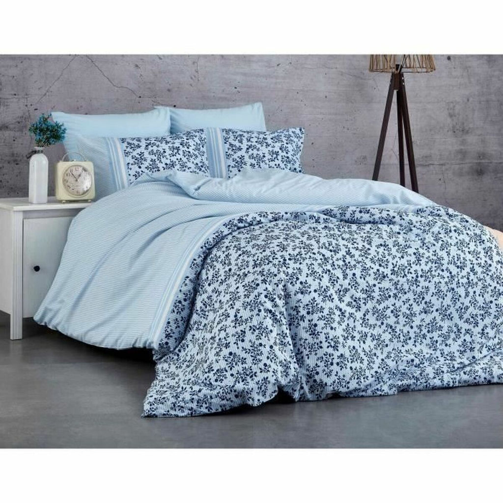 Juego de funda nórdica de algodón azul, cama de 200 cm — imagen 2