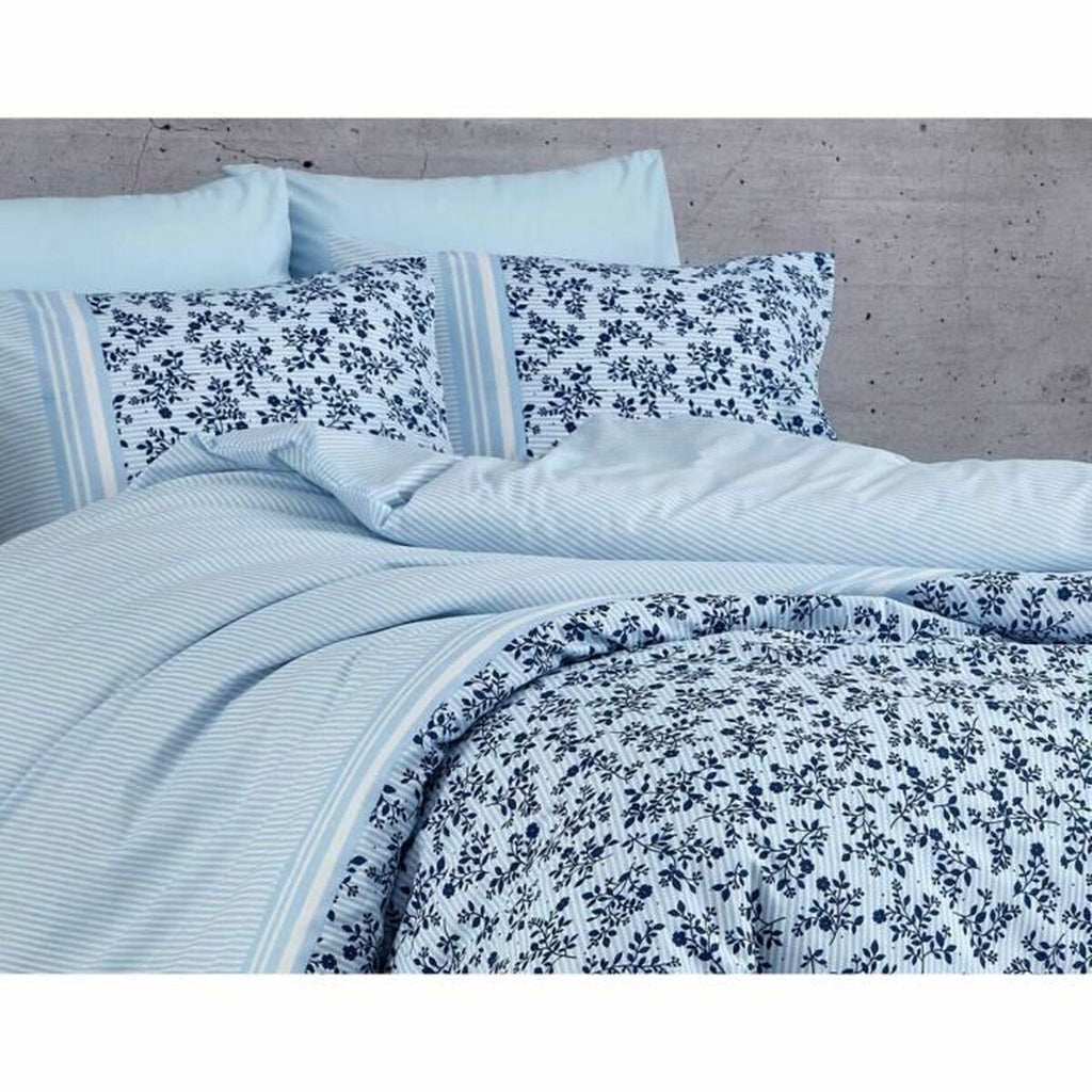 Juego de funda nórdica de algodón azul, cama de 200 cm — imagen 4