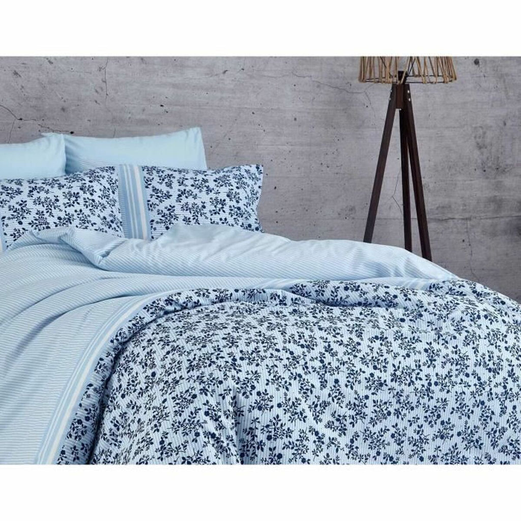 Juego de funda nórdica de algodón azul, cama de 200 cm — imagen 5