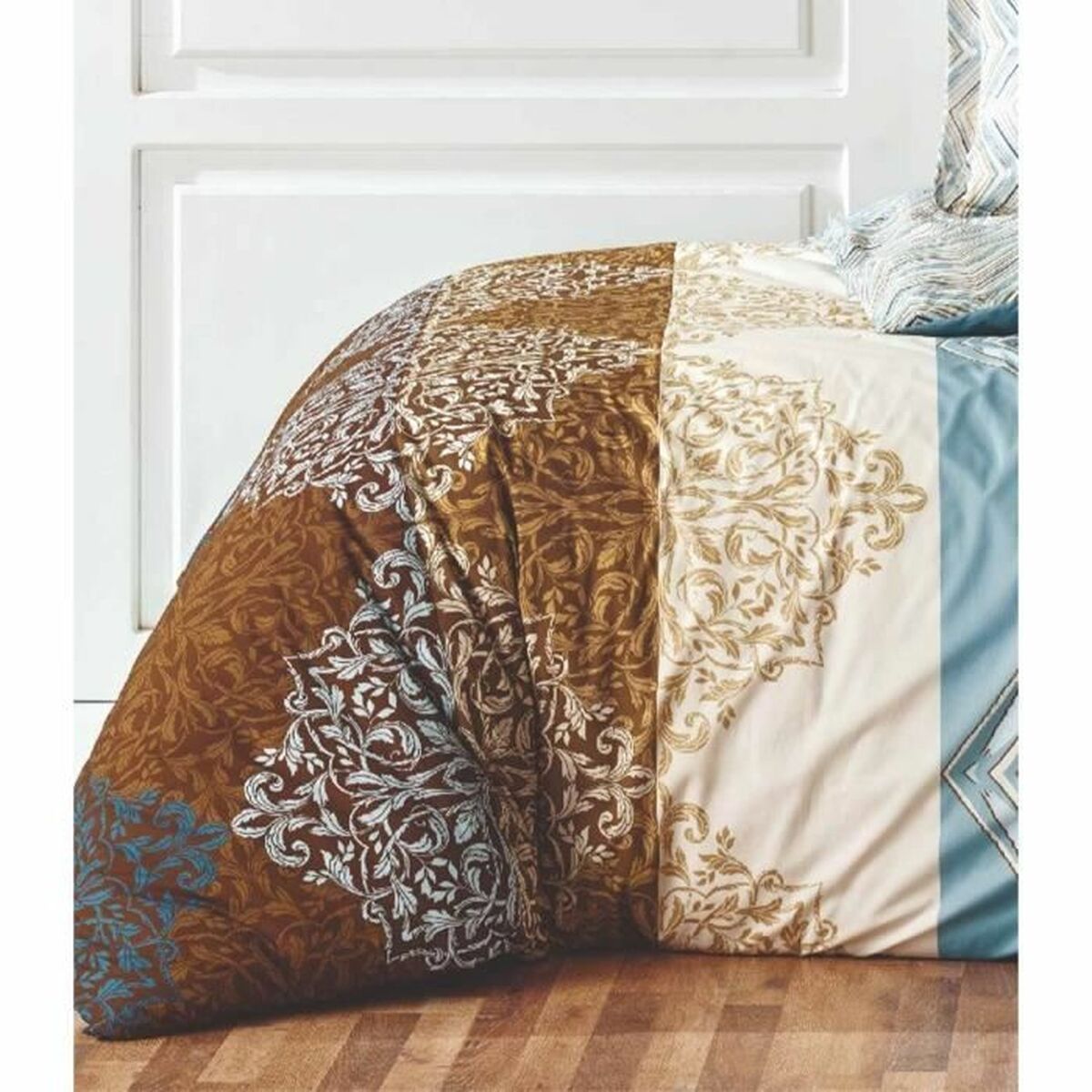 Juego de funda nórdica de algodón blanco, cama de 200 — imagen 3