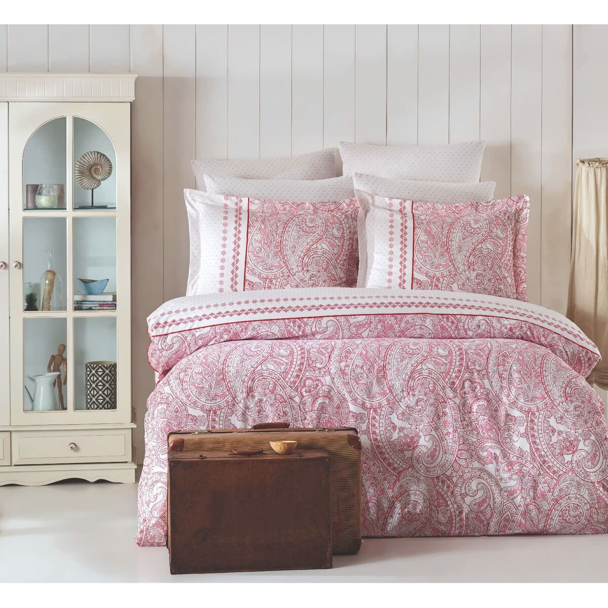 Funda nórdica de algodón en rosa, cama de 200, 3 piezas — imagen 6