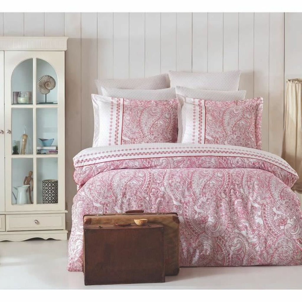 Funda nórdica de algodón en rosa, cama de 200, 3 piezas — imagen 2