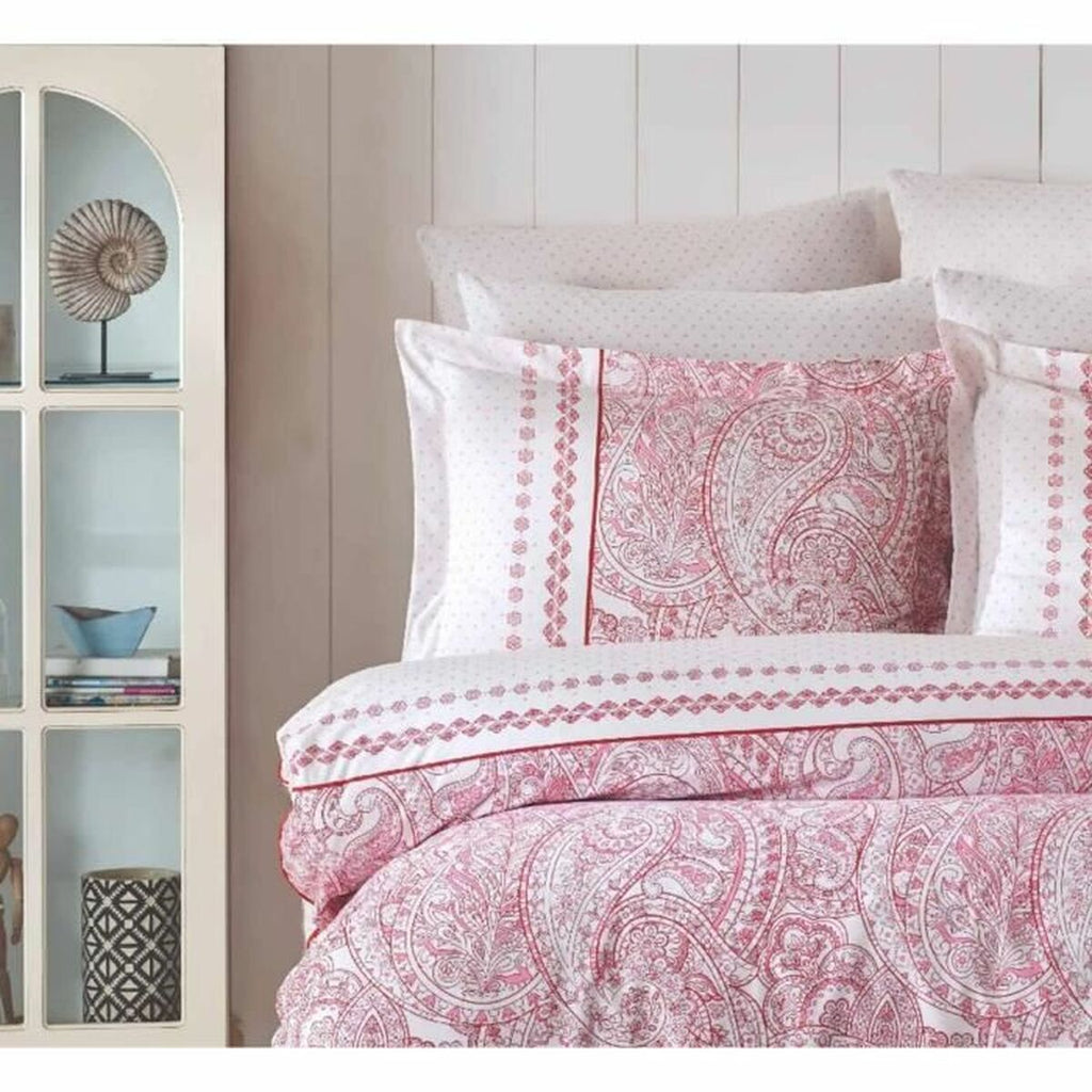 Funda nórdica de algodón en rosa, cama de 200, 3 piezas — imagen 3