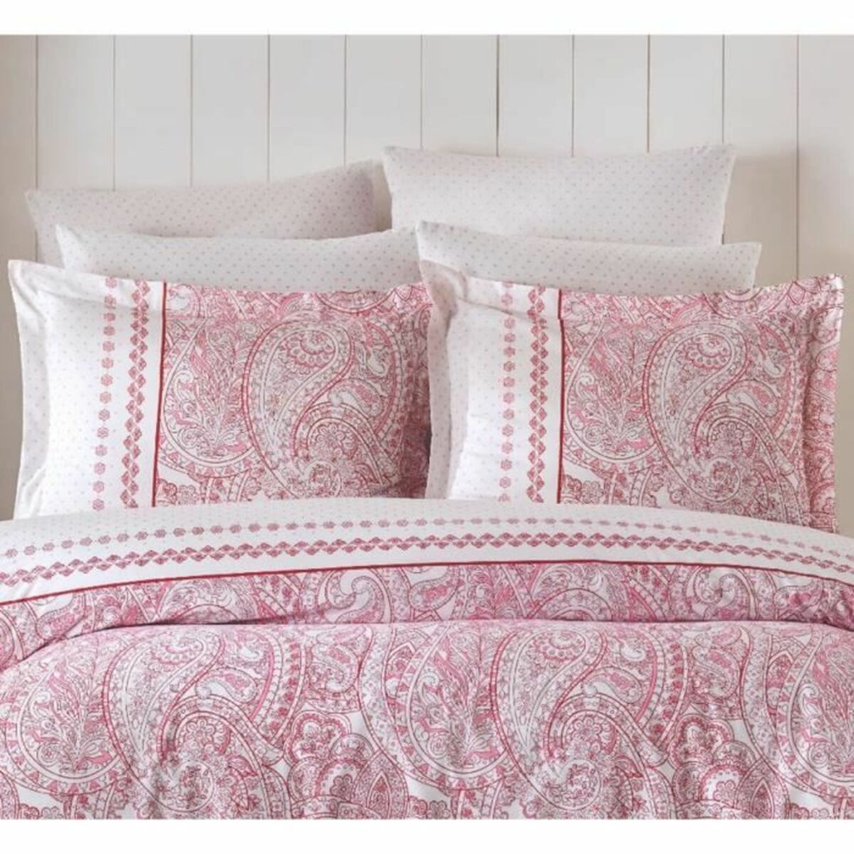 Funda nórdica de algodón en rosa, cama de 200, 3 piezas — imagen 5