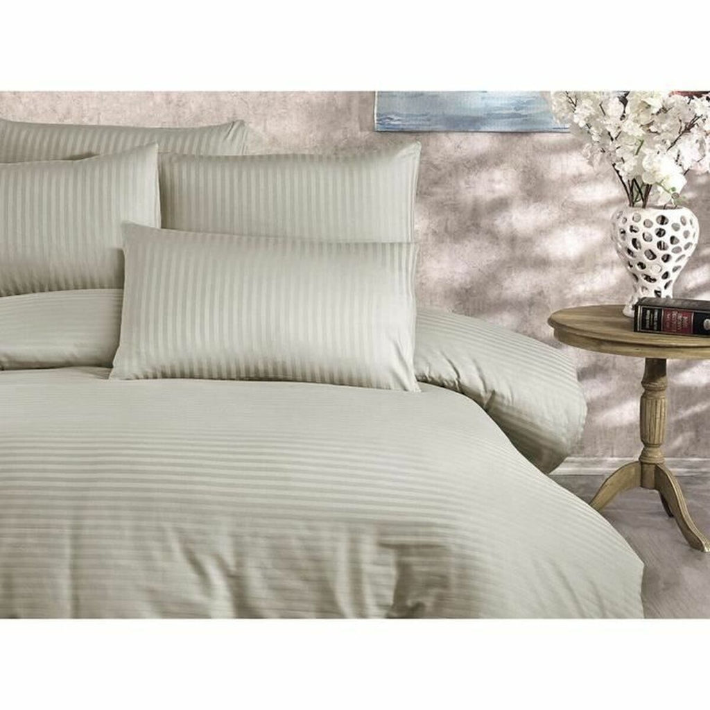 Juego de funda nórdica de algodón y poliéster beige, cama de 200 — imagen 4