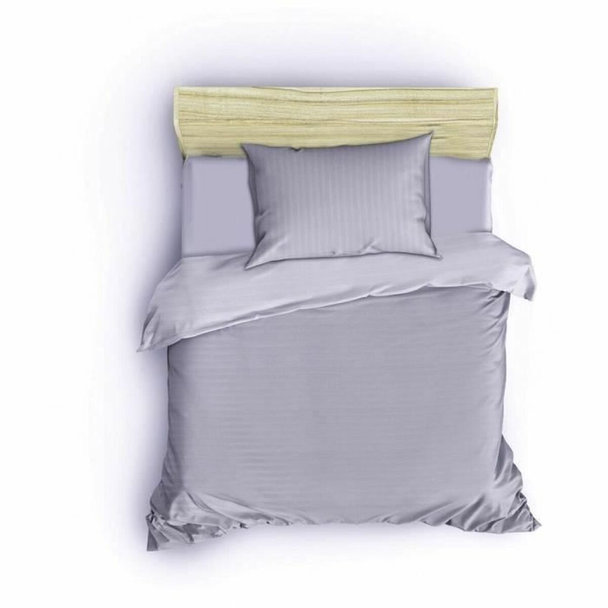 Juego de funda nórdica de algodón y poliéster gris, cama de 200 — imagen 3