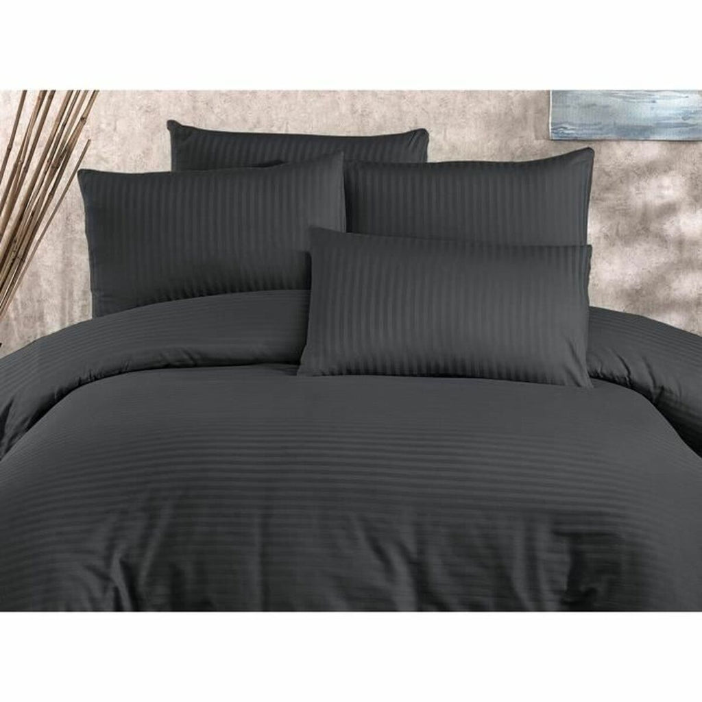 Juego de funda nórdica de algodón antracita, cama de 200 — imagen 5