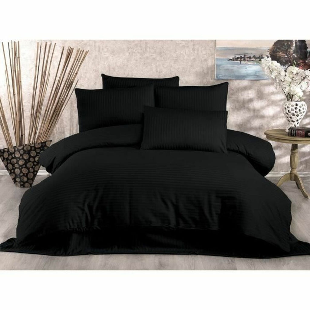 Juego de funda nórdica de algodón y poliéster negro, cama de 200 — imagen 2