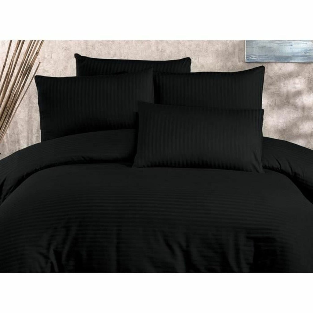 Juego de funda nórdica de algodón y poliéster negro, cama de 200 — imagen 5