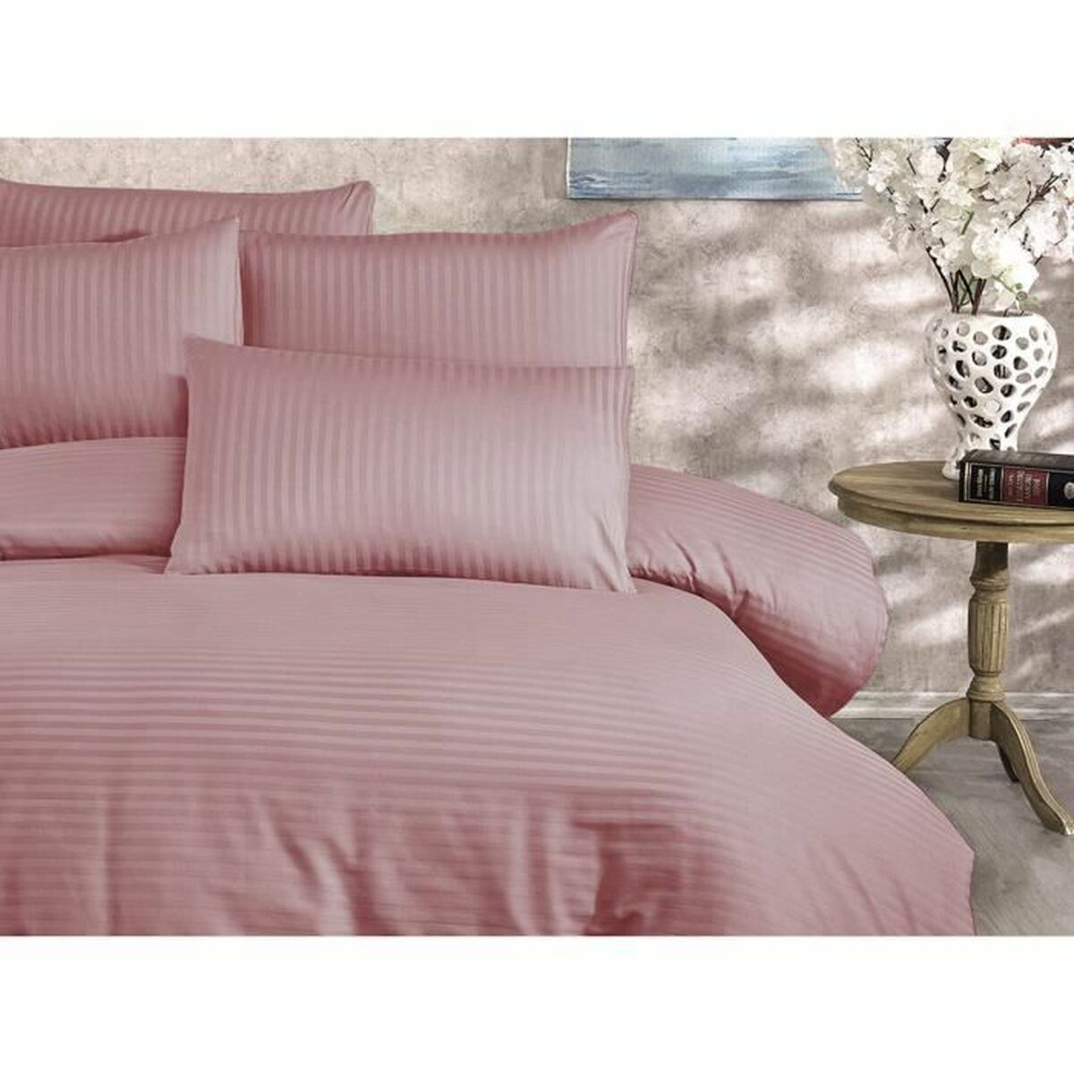 Juego de funda nórdica de algodón y poliéster beige, cama de 200 — imagen 4