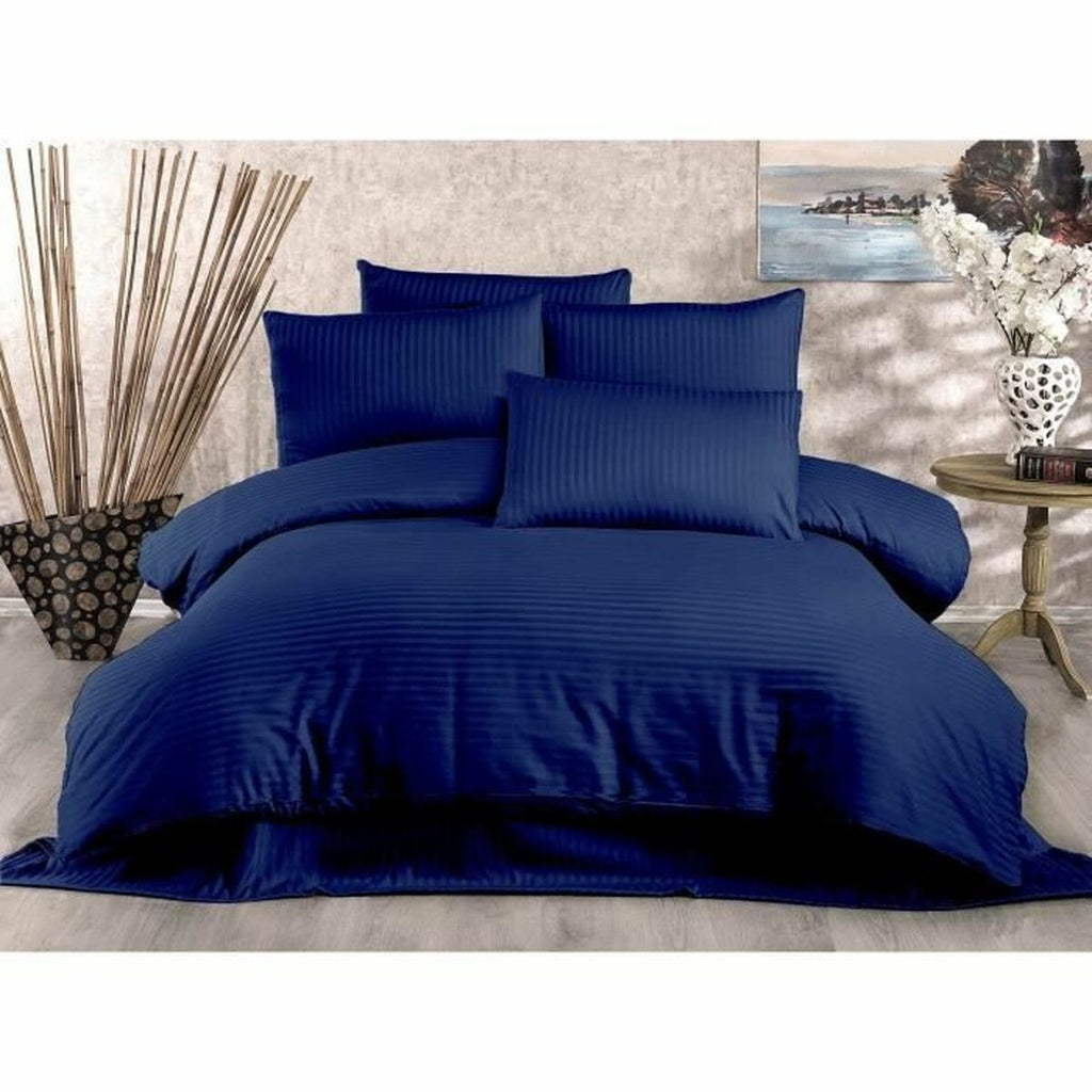 Juego de funda nórdica de algodón y poliéster azul, cama de 200 — imagen 2