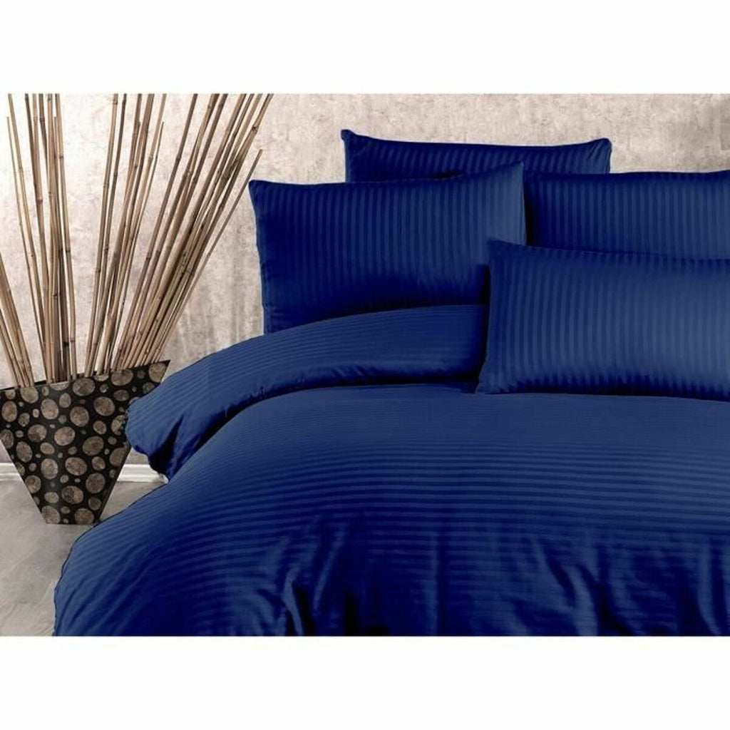 Juego de funda nórdica de algodón y poliéster azul, cama de 200 — imagen 3