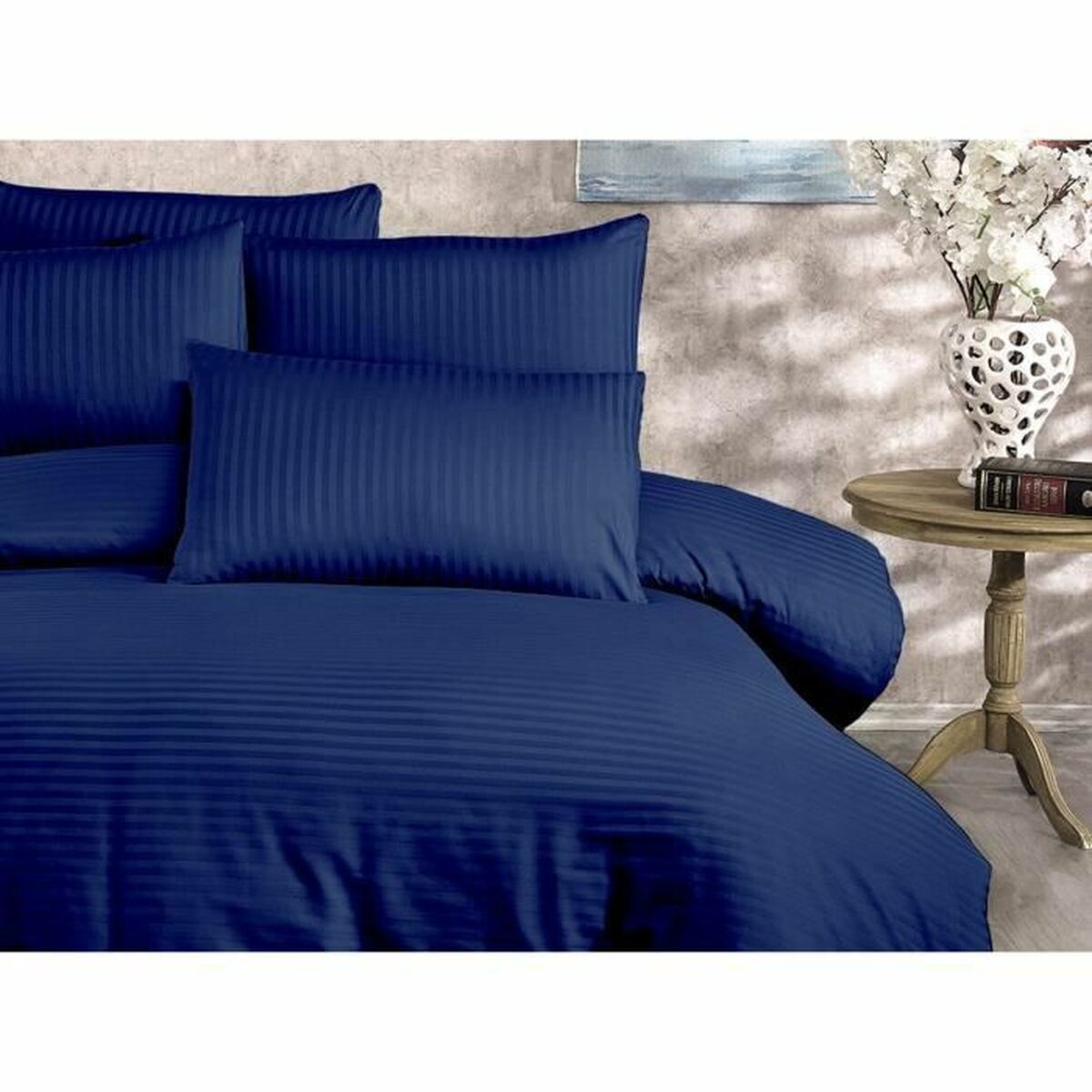 Juego de funda nórdica de algodón y poliéster azul, cama de 200 — imagen 4