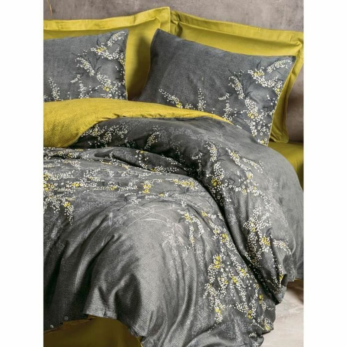 Funda nórdica de algodón gris con dos fundas de almohada — imagen 4