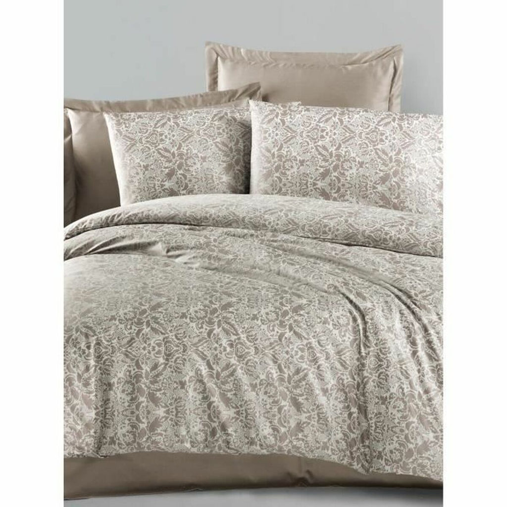 Juego de funda nórdica de algodón beige, cama de 200 — imagen 3