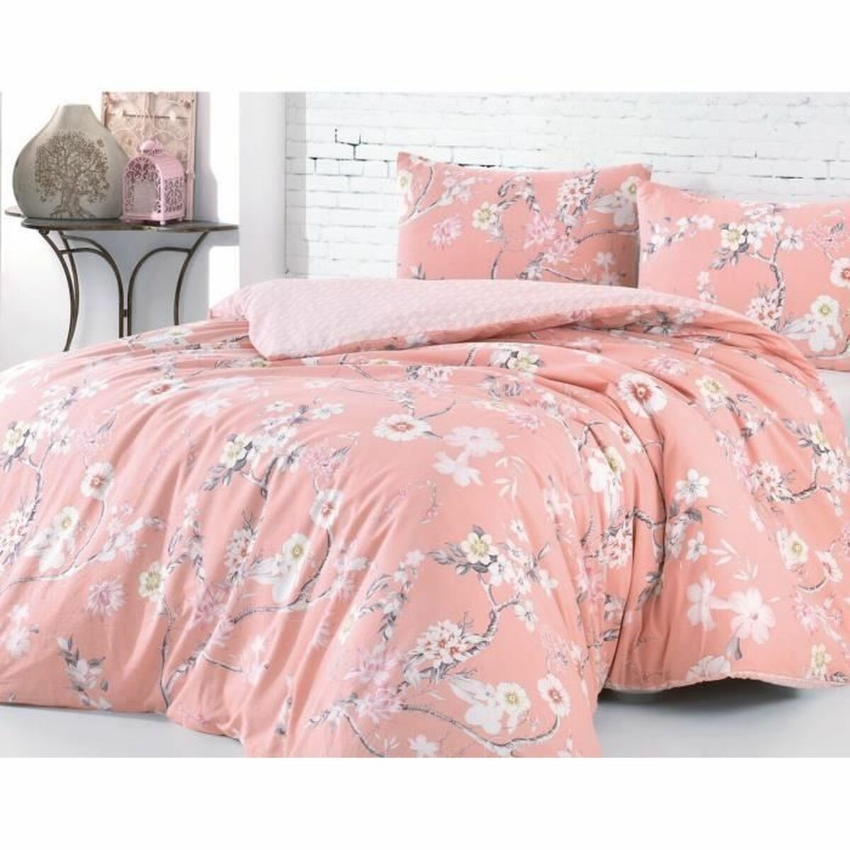 Juego de funda nórdica de algodón beige, cama de 200 — imagen 4