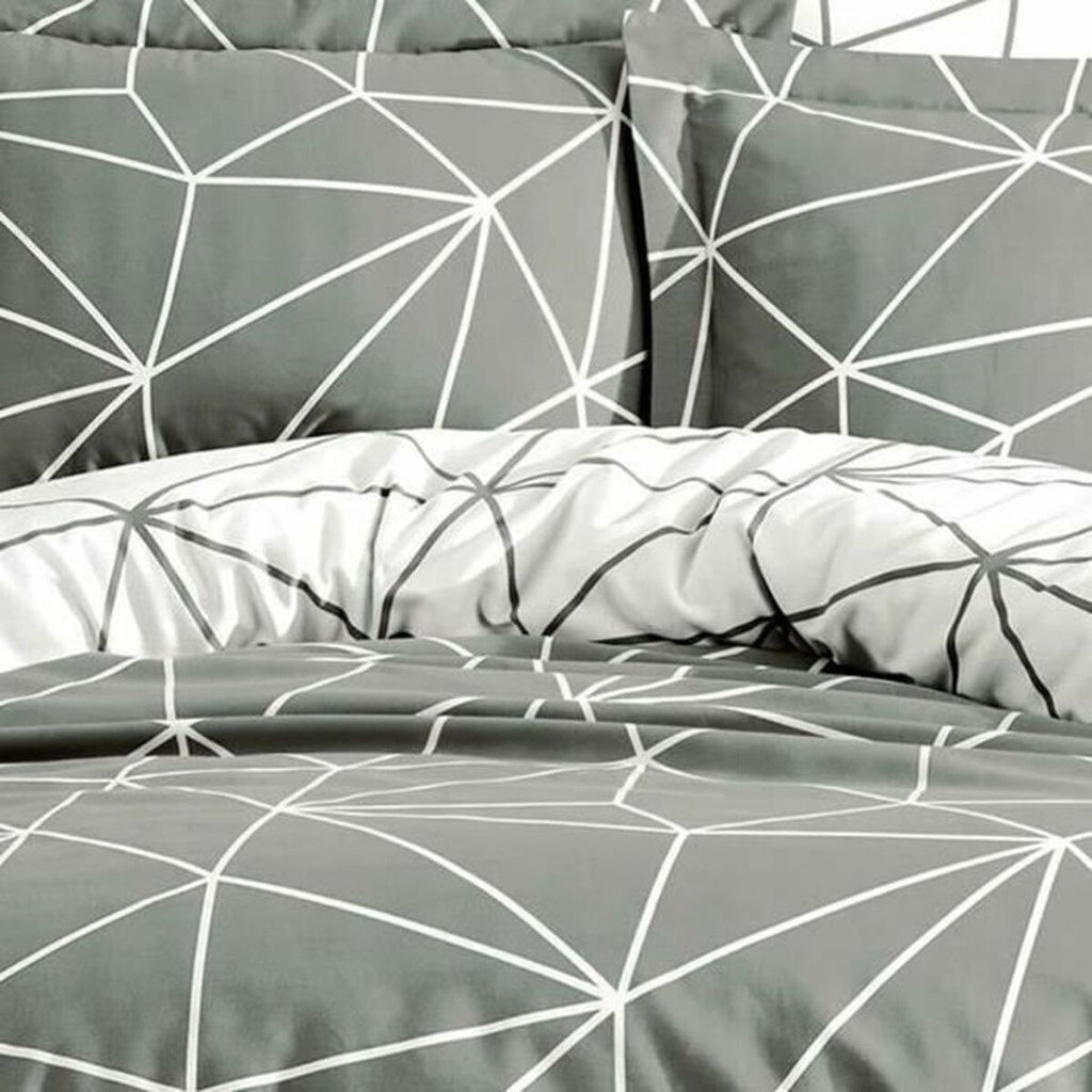 Juego de funda nórdica de algodón gris, cama de 200 cm — imagen 5