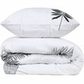 Juego de funda nórdica de algodón gris, cama de 200