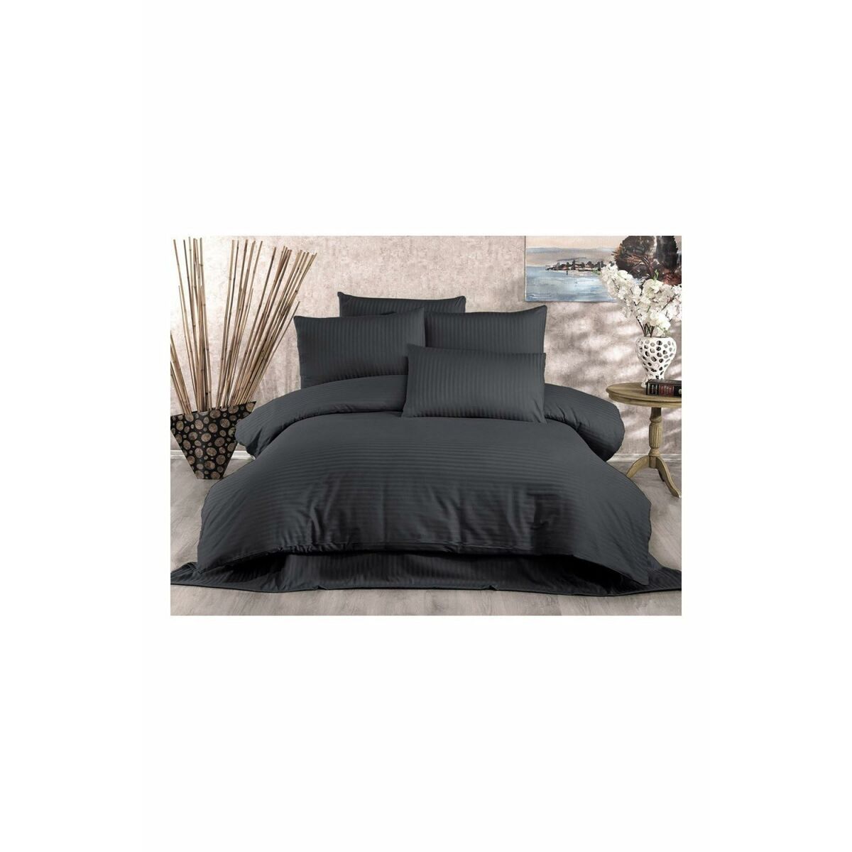 Juego de funda nórdica de 3 piezas gris, cama de 200 cm — imagen 2