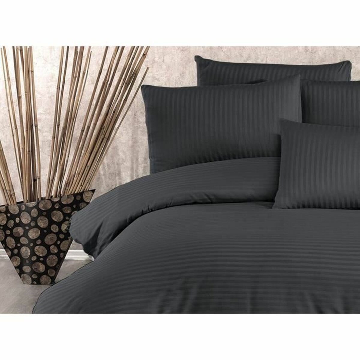 Juego de funda nórdica de 3 piezas gris, cama de 200 cm — imagen 4