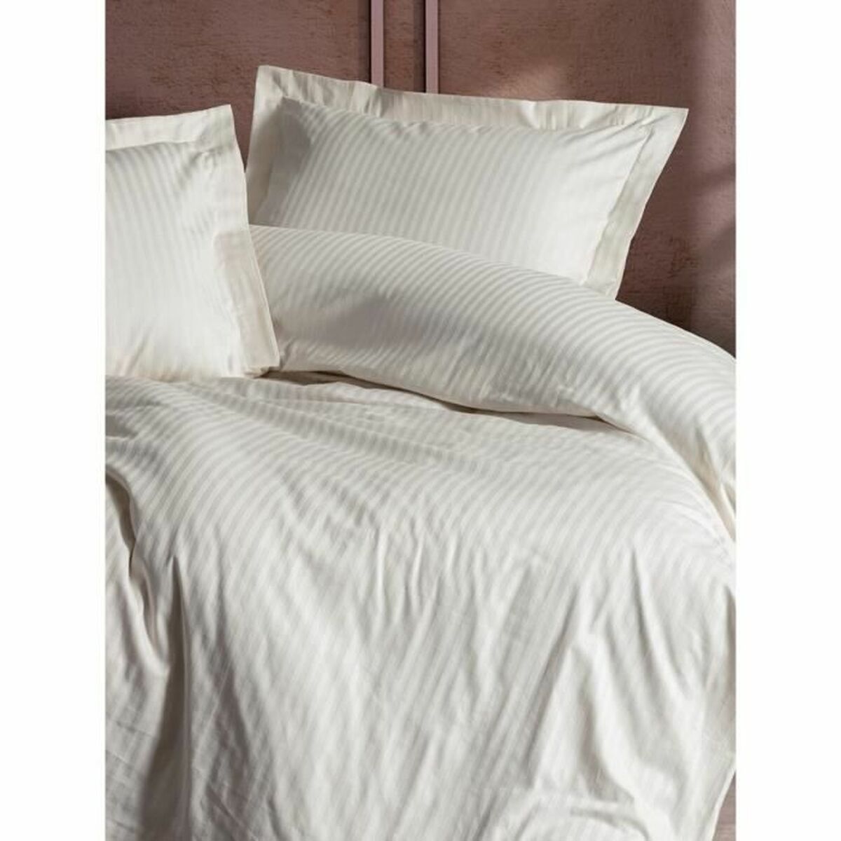 Funda nórdica de algodón blanco con dos fundas de almohada — imagen 4