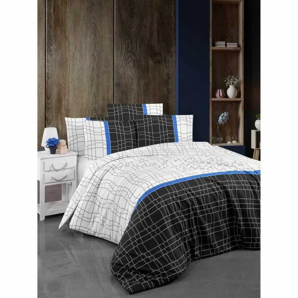 Juego de funda nórdica blanca, cama de 200, algodón y poliéster — imagen 2
