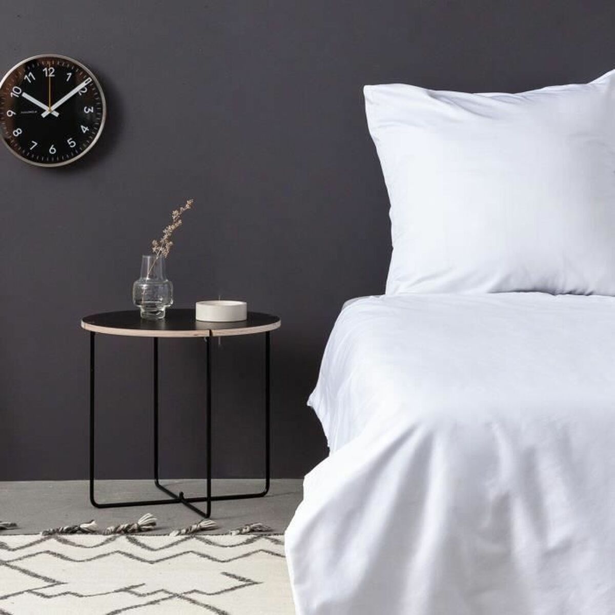 Juego de funda nórdica blanca de algodón, cama de 200 — imagen 2