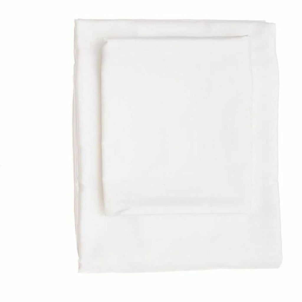 Juego de funda nórdica blanca de algodón, cama de 200