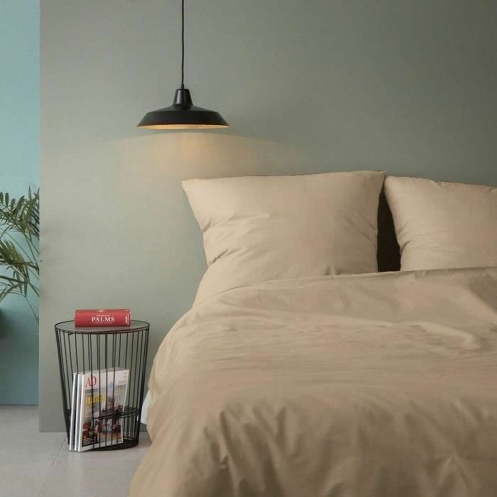 Juego de funda nórdica beige de algodón, cama de 200 — imagen 2