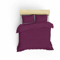 Juego de funda nórdica de algodón morado, cama de 200, 3 piezas
